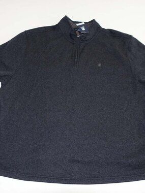 Izod Men's 1/4 Zip Fleece Sweater Size 3X Big NWT Charcoal Gray Thermasoft 3XB